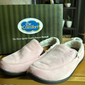 Dr comfort diabetic slipper CUDDLE size 6 WIDE Pink removable footbed NEW